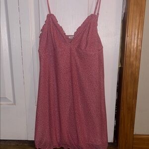 Pink Lace Trim Flower Dress